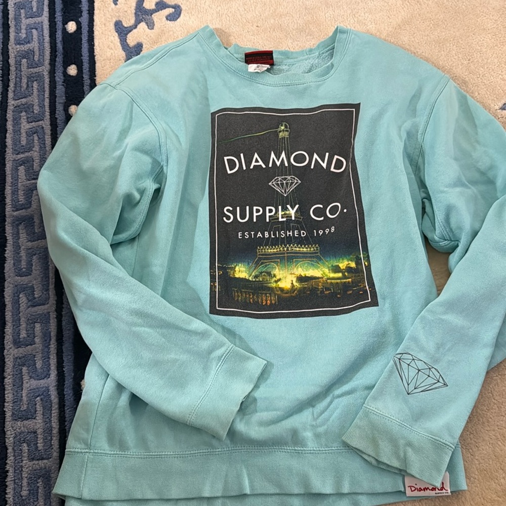 Diamond Supply Co Teal Sweatshirt